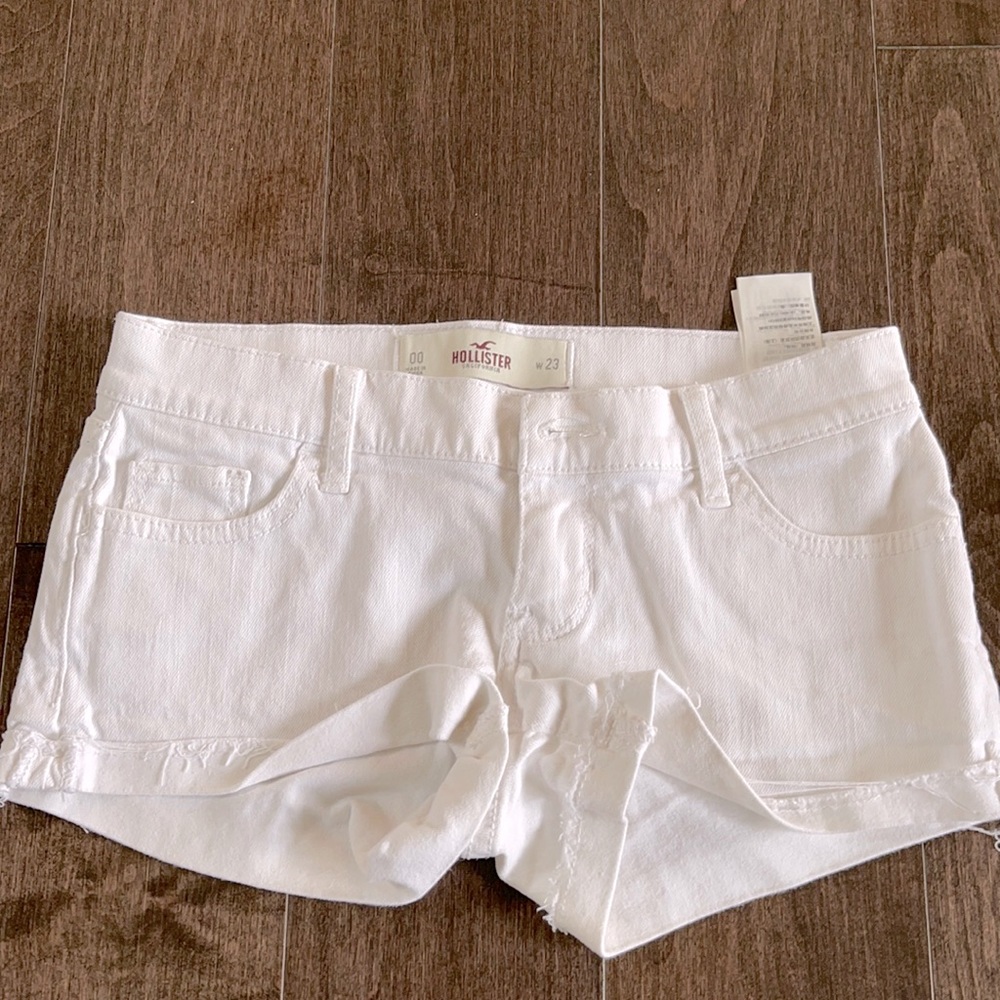 Hollister White Denim Shorts